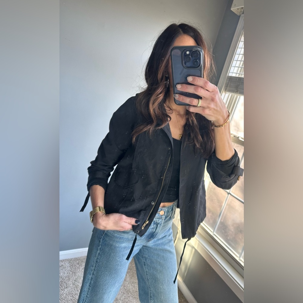 Mine Black Bomber Jacket for Women